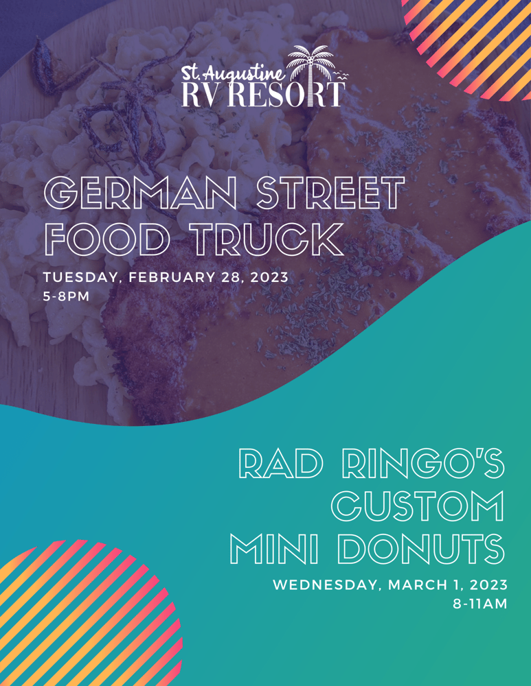 German Food Truck and Custom Mini Donuts this Week